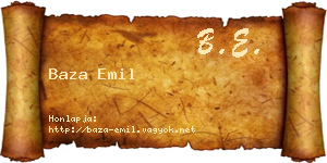 Baza Emil névjegykártya